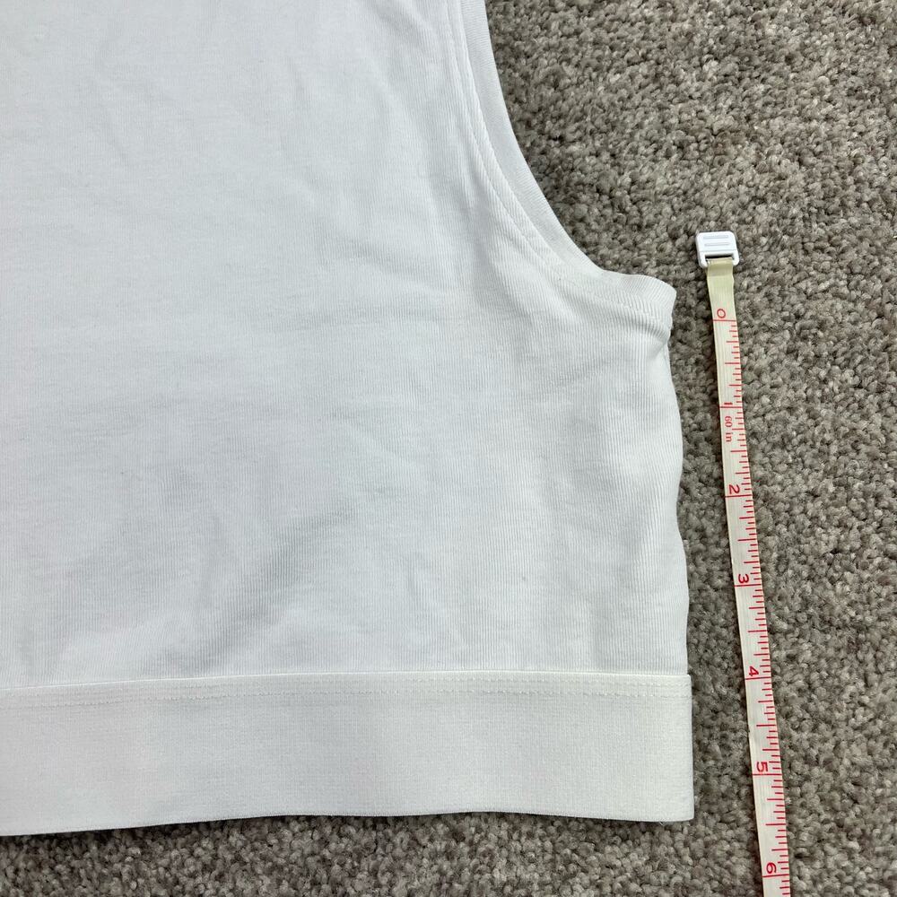 Zara Cotton/Elastane White Crop Top size M - Picture 5 of 7